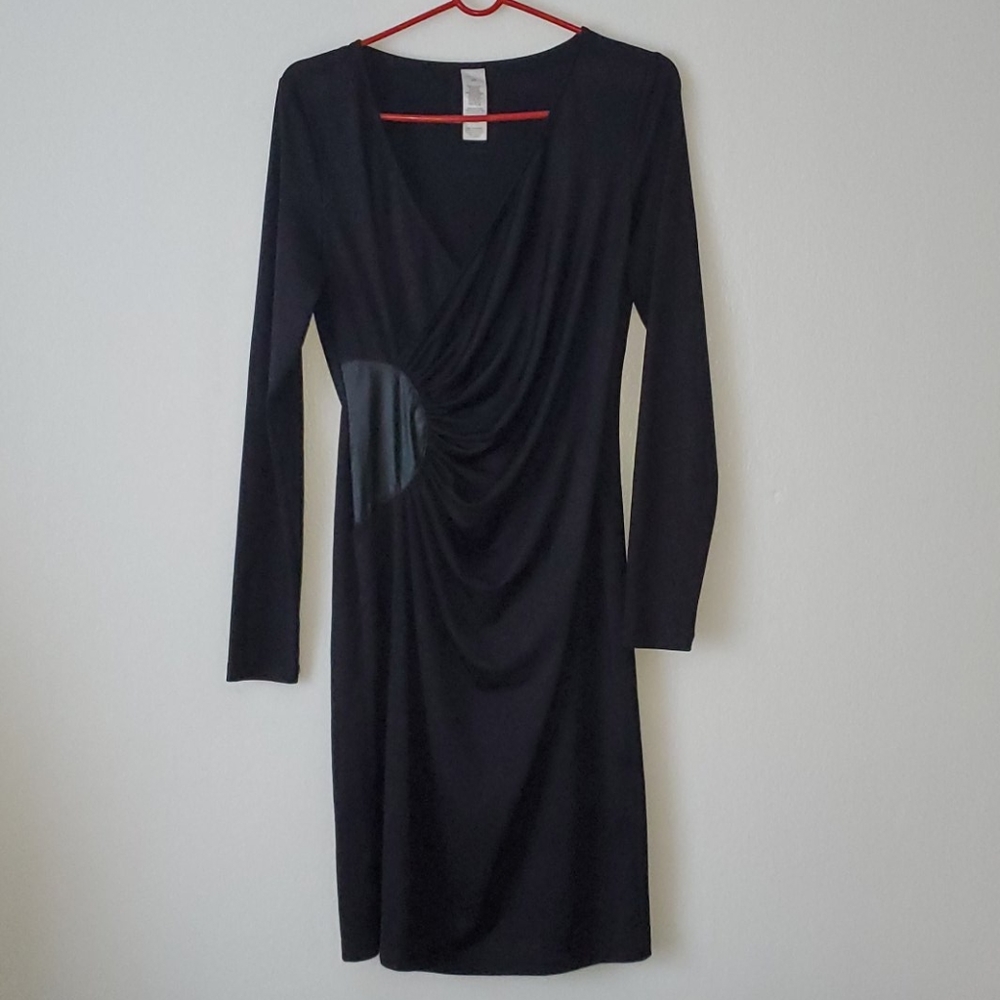 Black midi dress